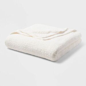 Threshold -  Chenille Throw Bed Blanket Oversized 92x White